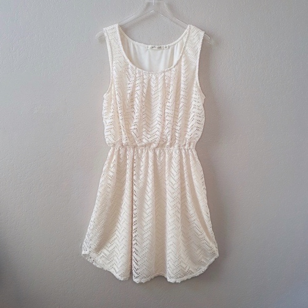 Liberty Love Cream Crochet Lace Dress Sz 3X